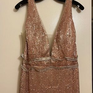 Rose gold sequin gown